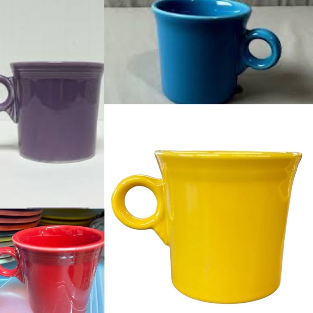 Fiesta Ware HLC Coffee Cup Tea Mug 4 Colors Circle Handle Retro 1980's